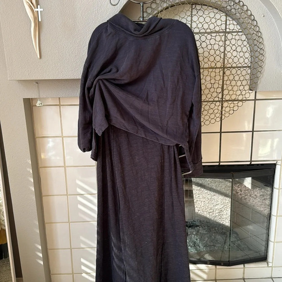 J.Crew Gray / black Vintage Fleece Cotton Terry Turtleneck Sz M - Picture 3 of 13